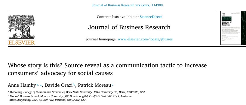 Journal of Business Research, 2023 — Hamby, Orazi & Moreau